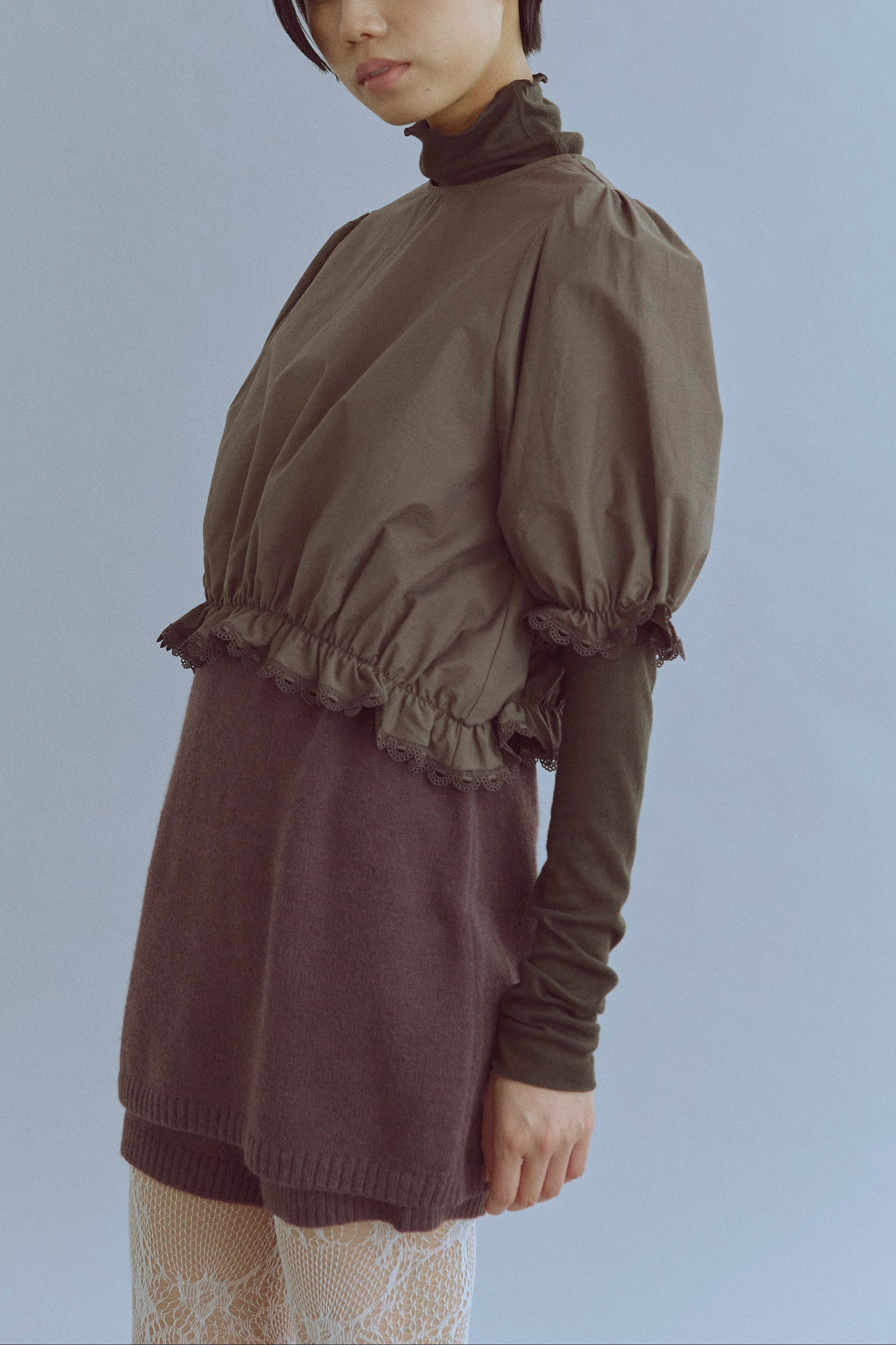 Alpaca-Touch Knit Mini Skirt