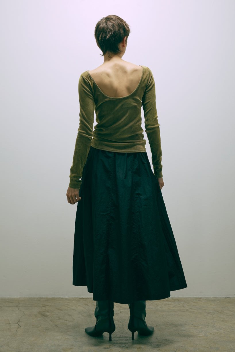 Flocked Tulle Back Open Top