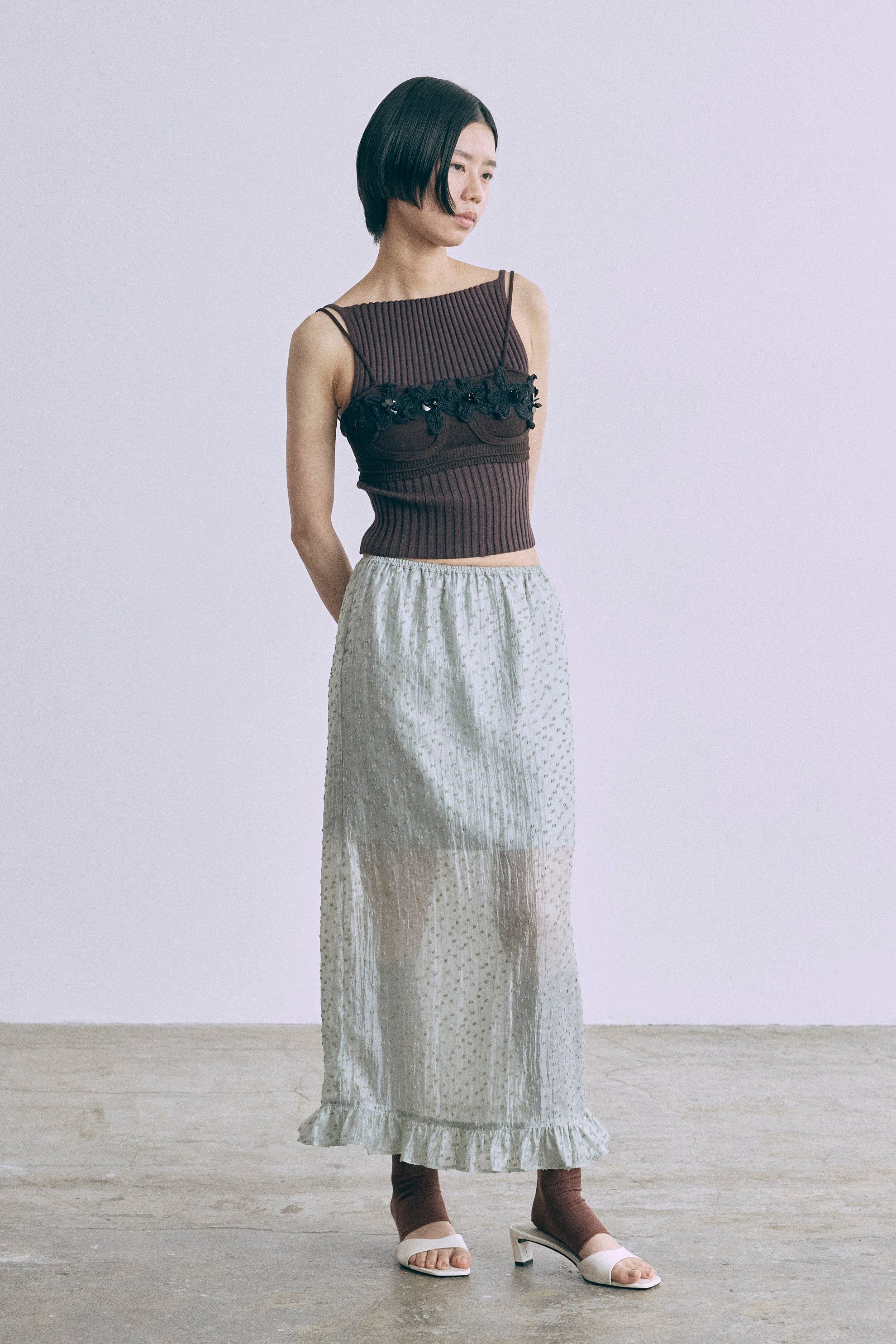 Sheer Dot Layered Skirt – EN NEUME