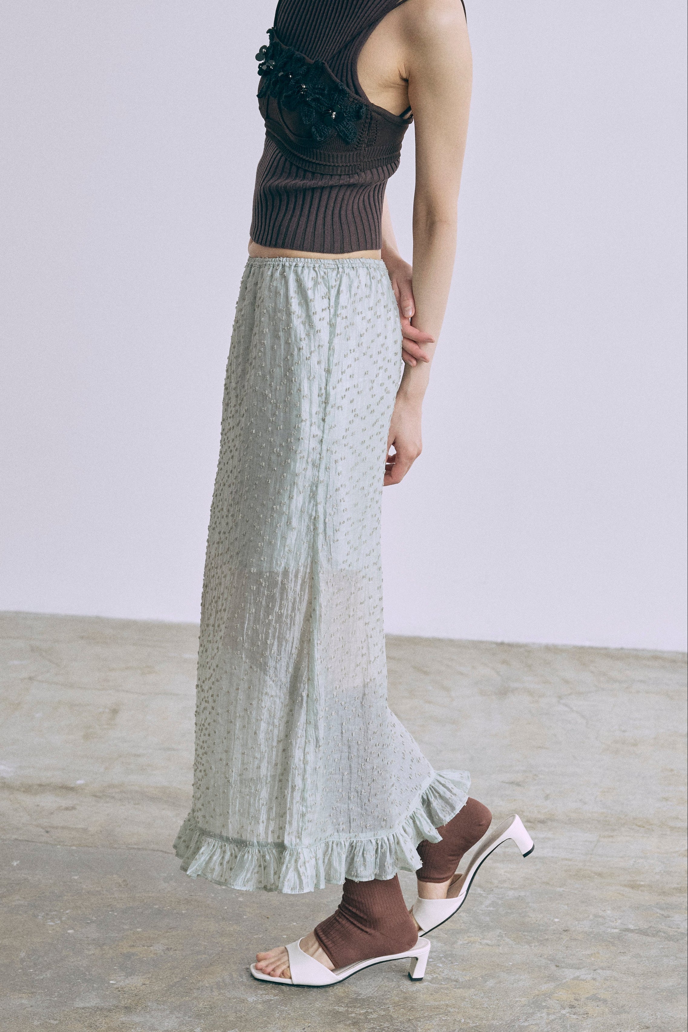 Sheer Dot Layered Skirt – EN NEUME