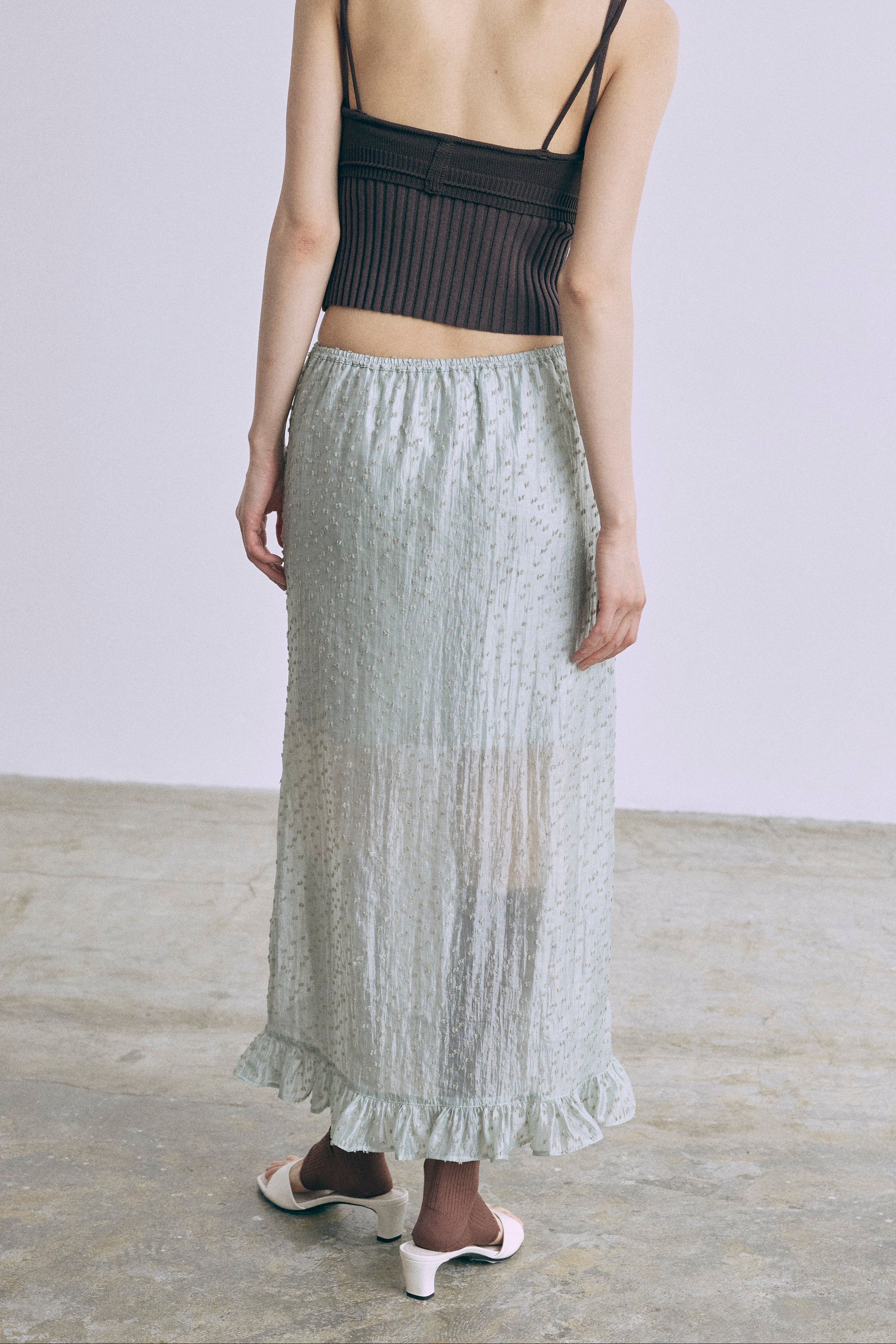 Sheer Dot Layered Skirt – EN NEUME