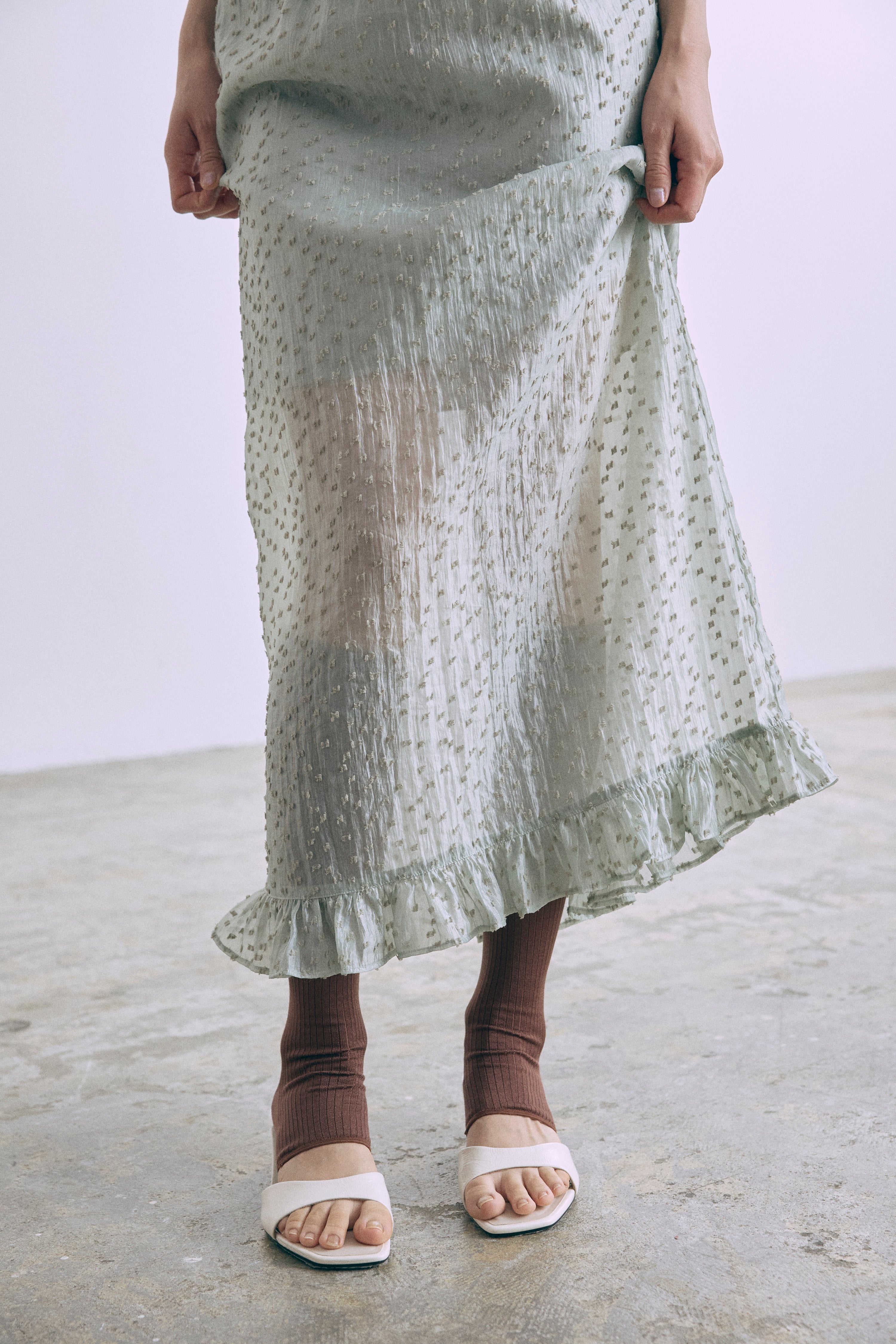 Sheer Dot Layered Skirt – EN NEUME