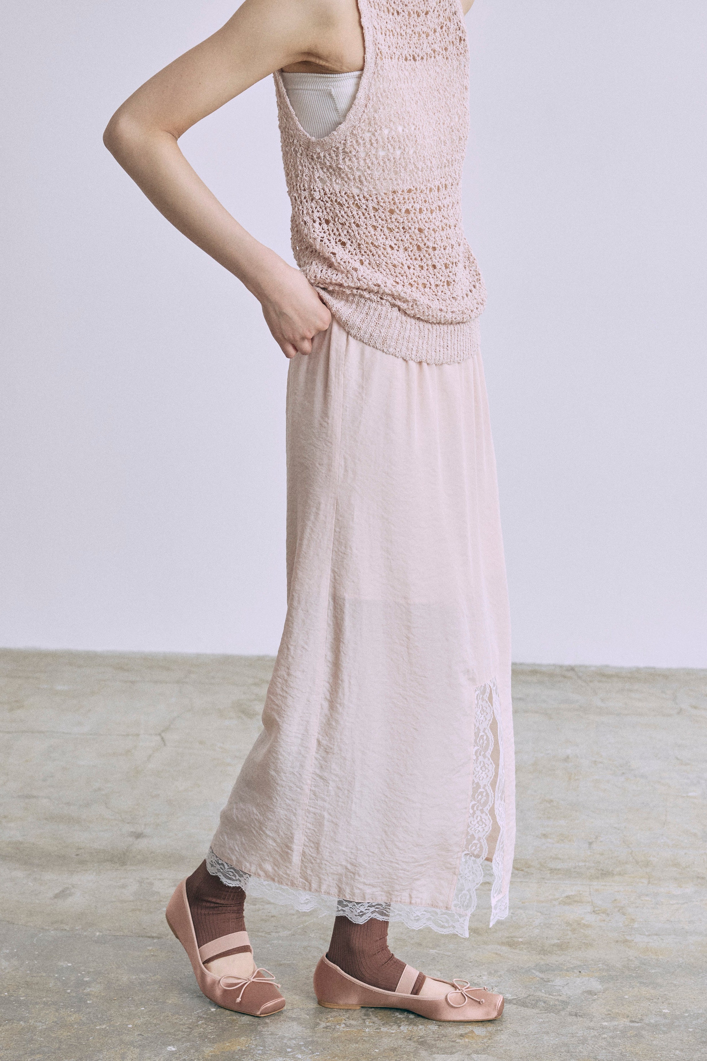 Vintage Lace-trim Skirt | EN NEUME