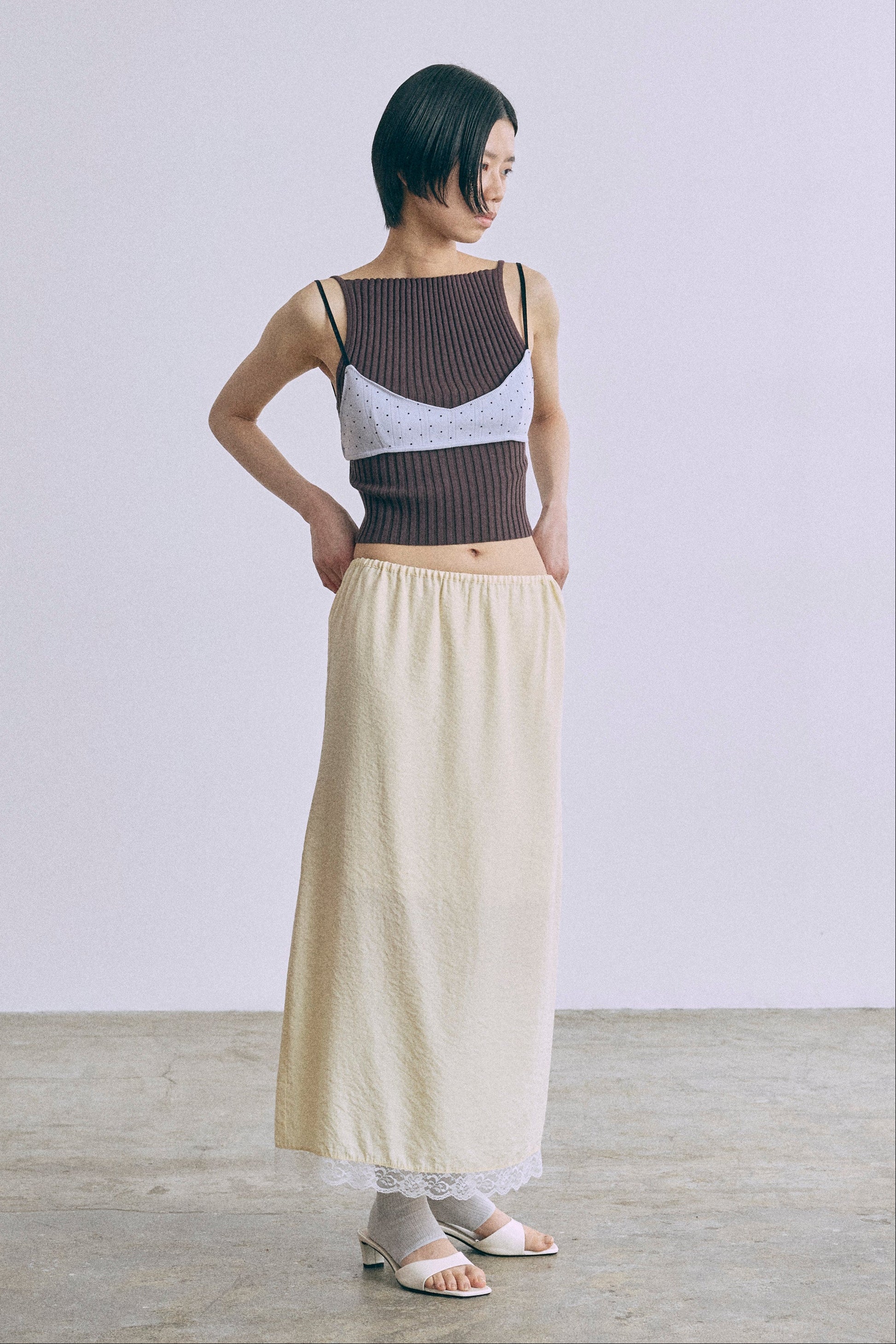 スカート EN NEUME Vintage Lace-trim Skirt Vintage Lace-trim Skirt | EN NEUME