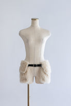 Faux Fur Pocket Belt アイボリー