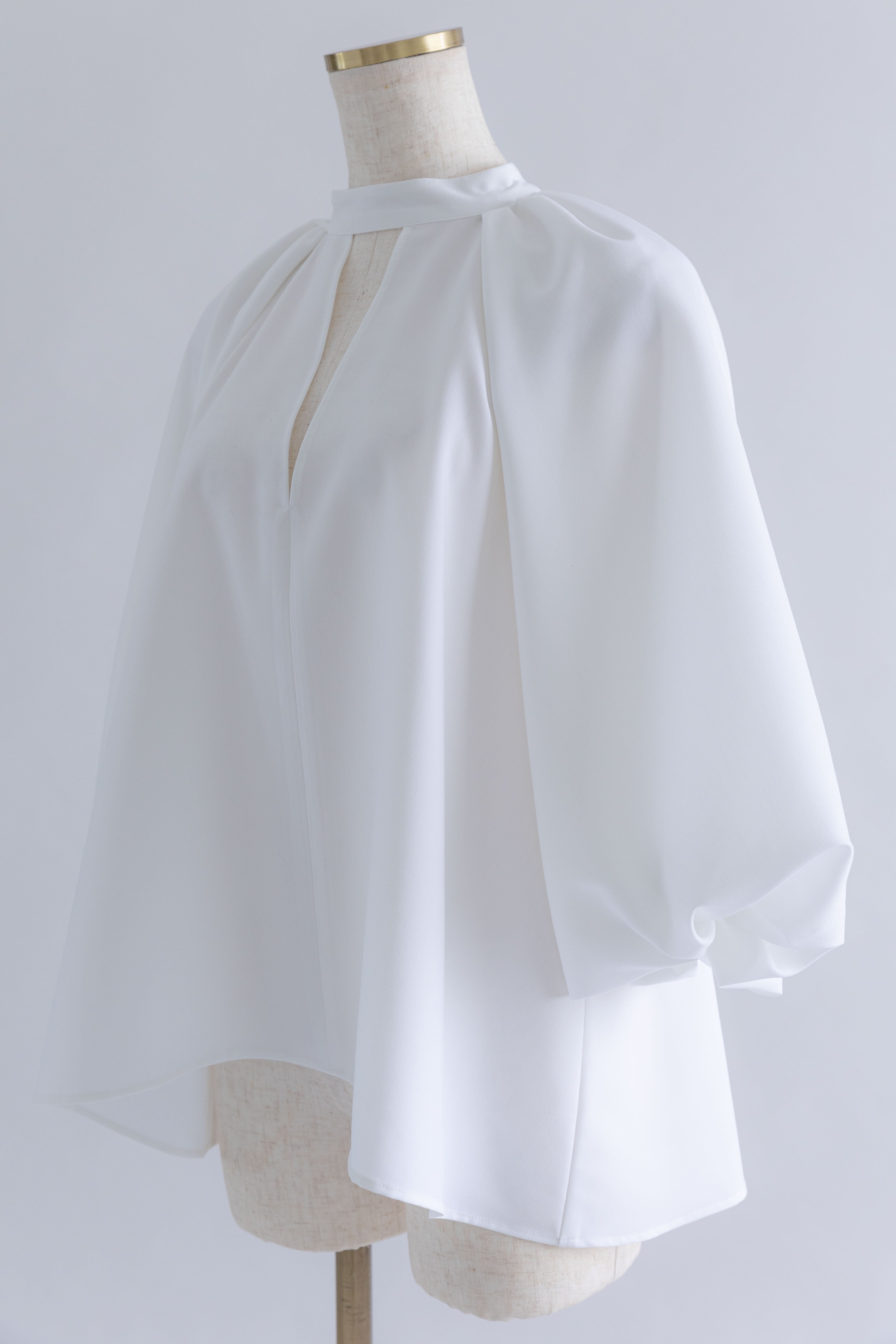 Flared Balloon Sleeve Blouse