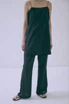 Dot flared pants ブラック size:F model:170cm chii