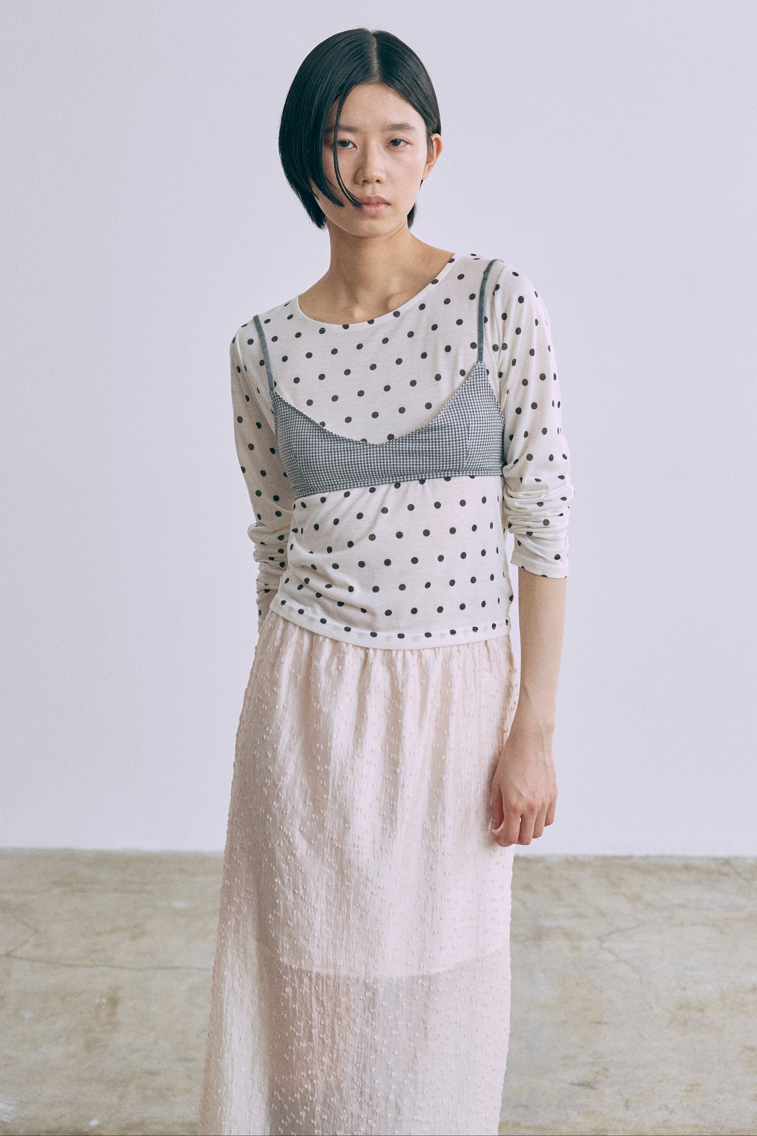 Sheer Dot Layered Skirt – EN NEUME