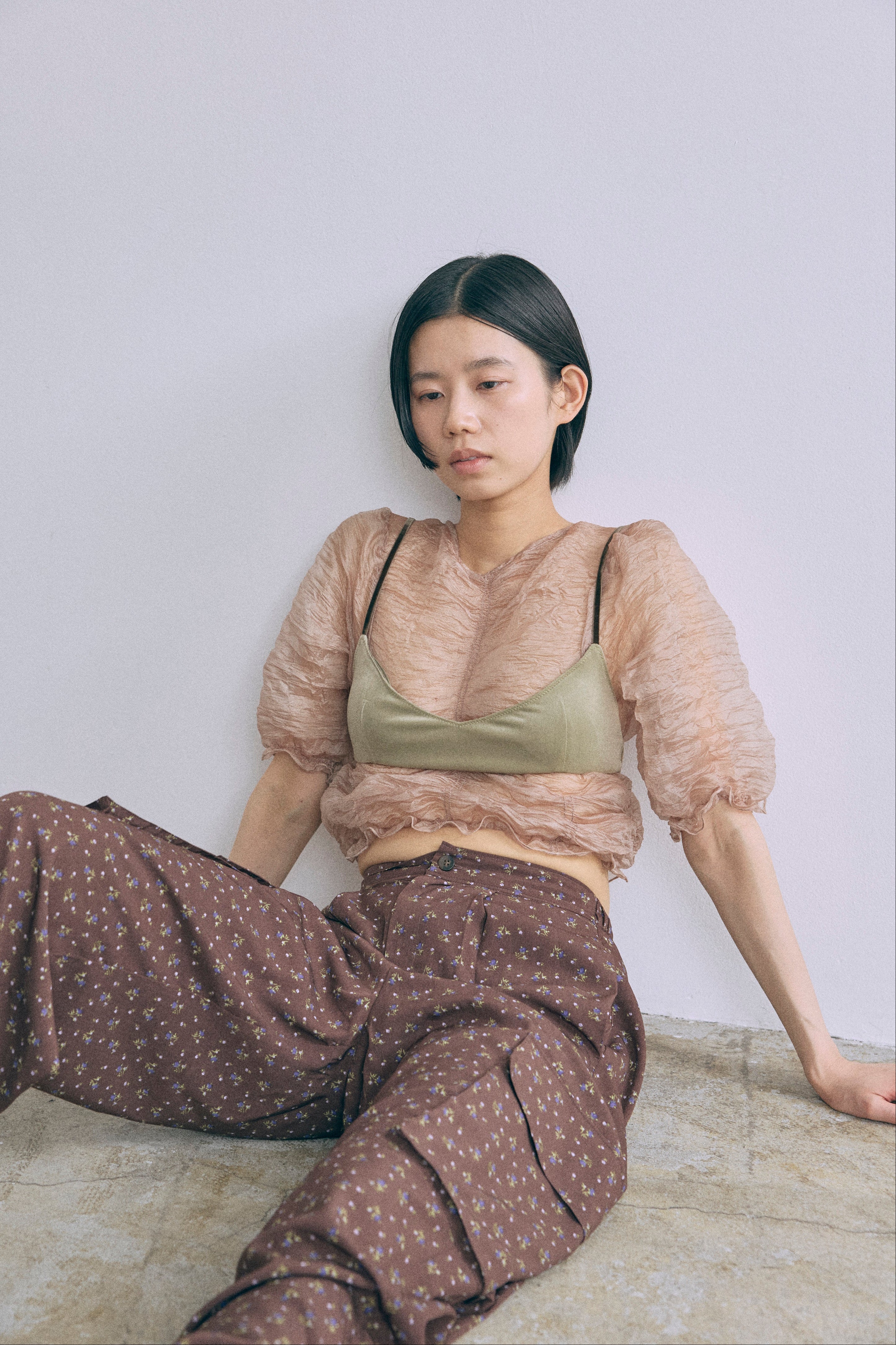 着用カラー:グリーン　モデル身長:170cm