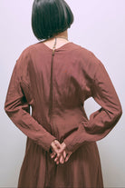 Volume Sleeve Soft Flare Dress