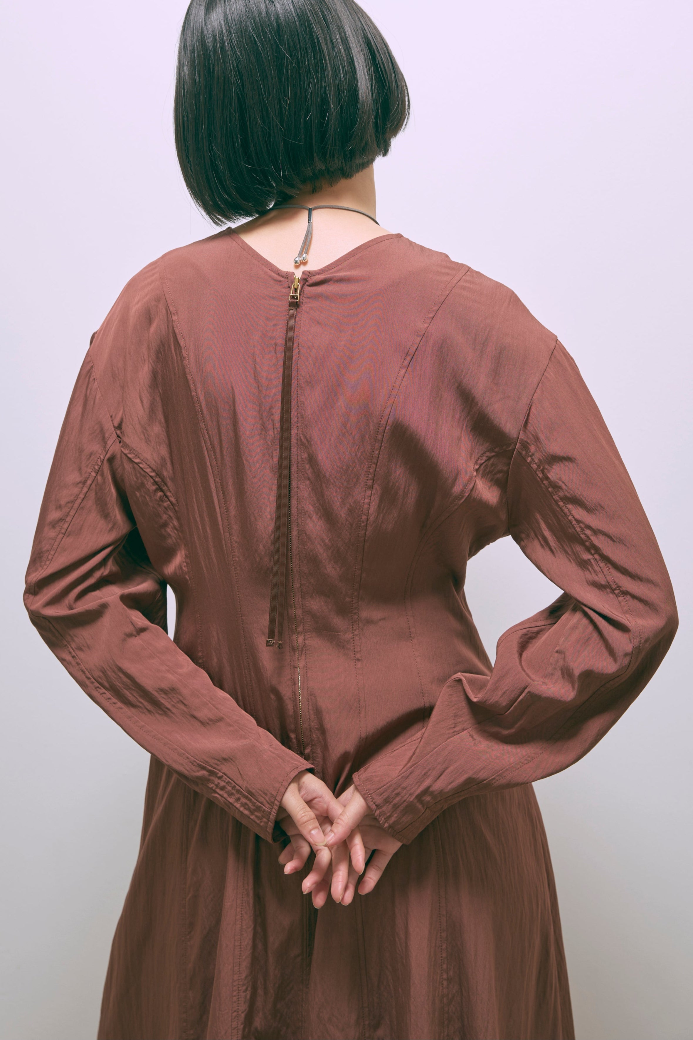 Volume Sleeve Soft Flare Dress