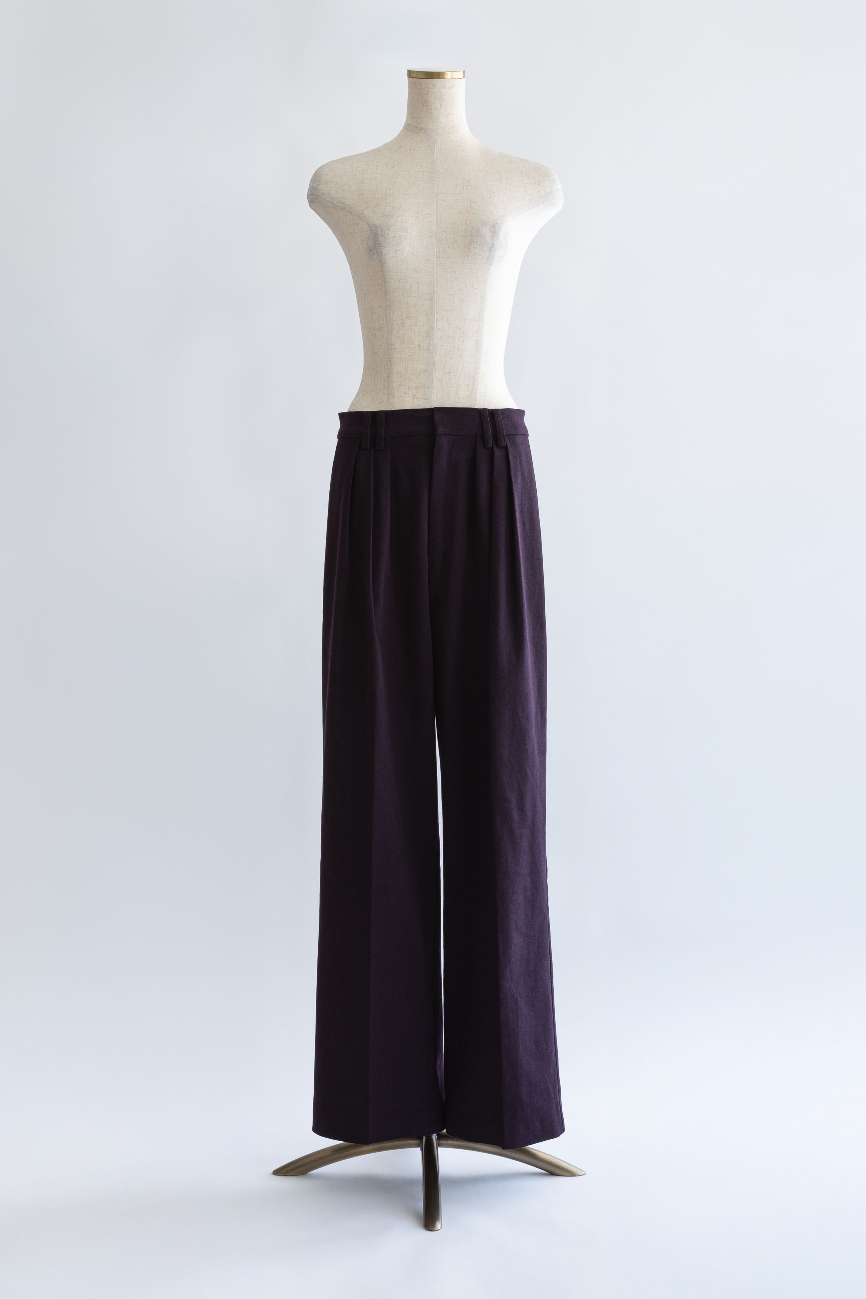 Wide Tuck Pants パープル