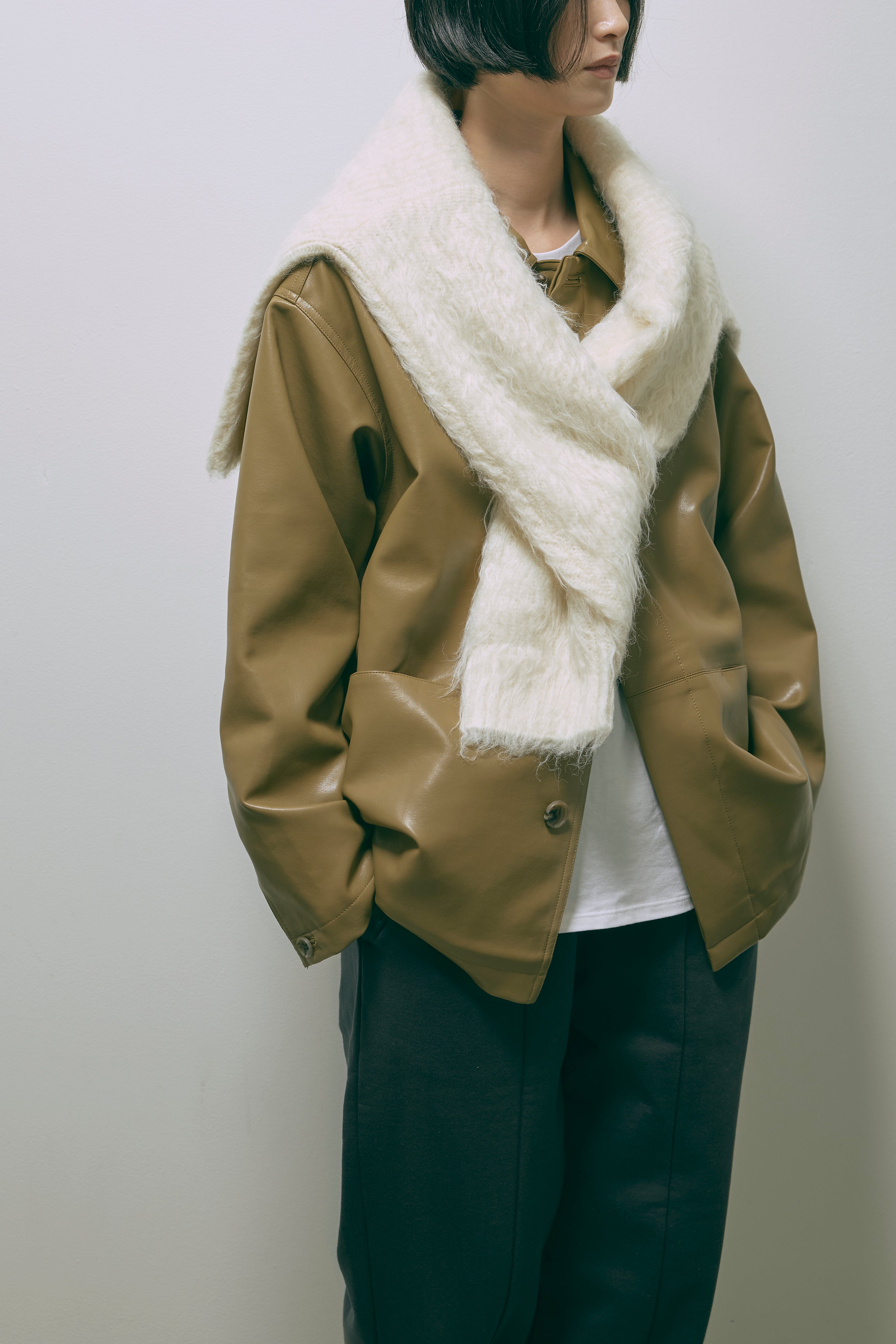 Faux Leather Over Jacket