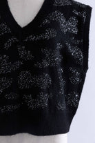Sequin Jacquard Knit Vest