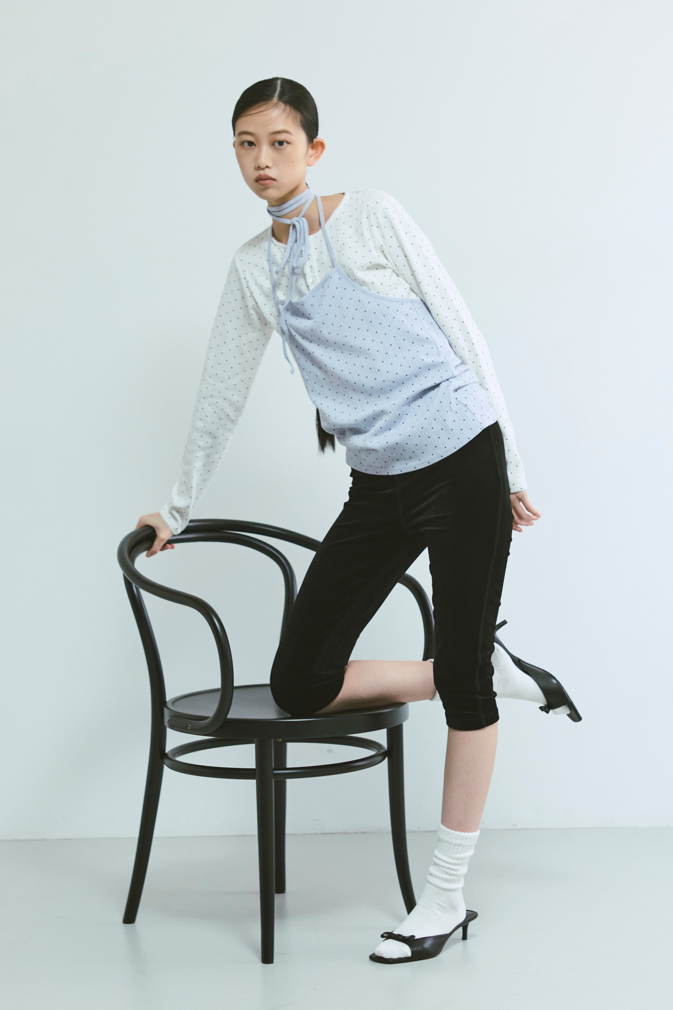 Powder Dot Henley