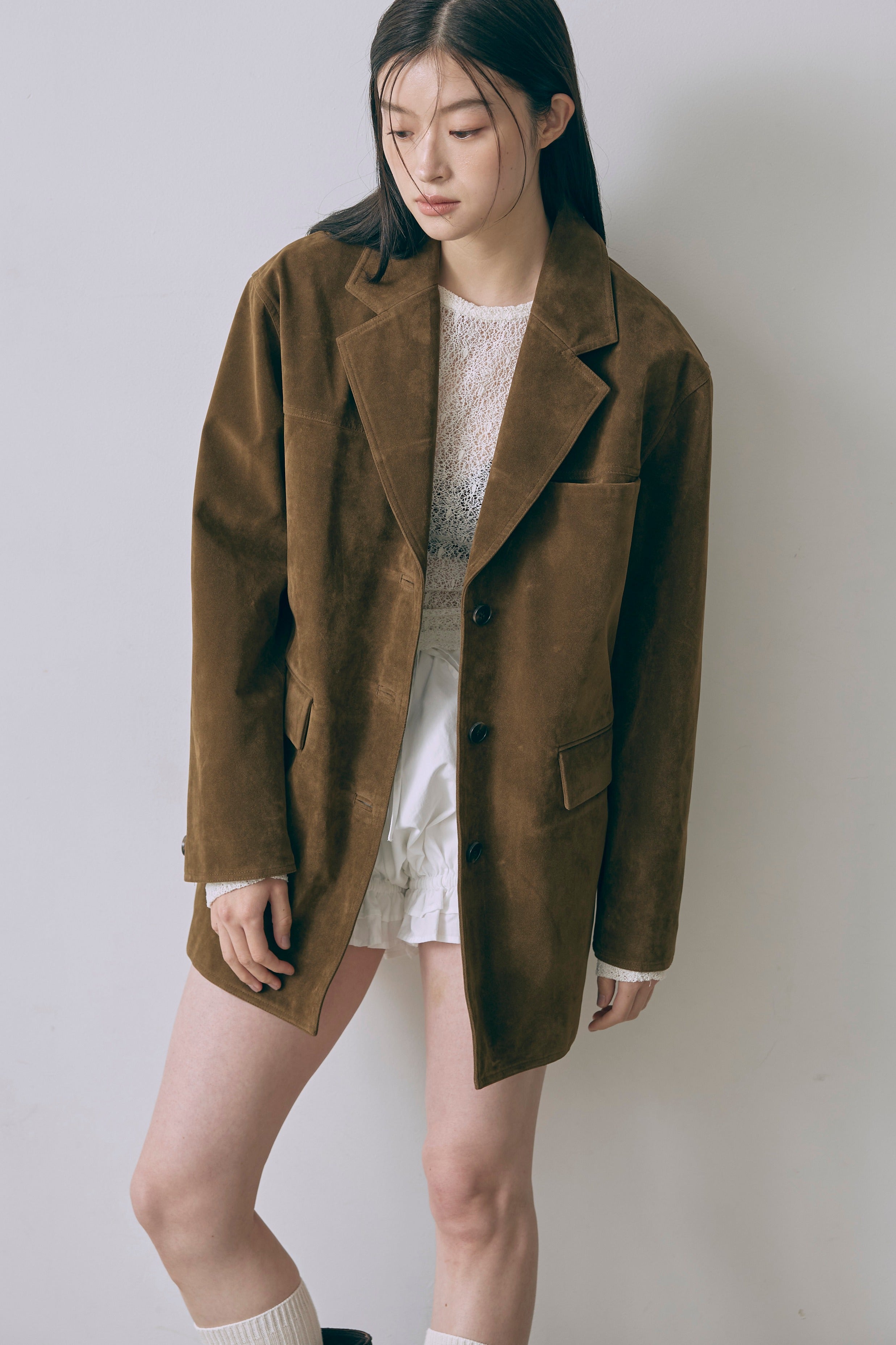 Vintage Suede Oversized Jacket