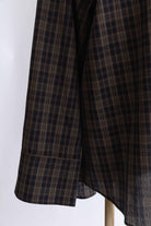 Satin Piping Checked Pajama Shirt