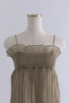 2Way Sheer Crinkled Skirt Dress