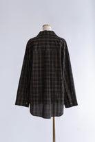 Satin Piping Checked Pajama Shirt