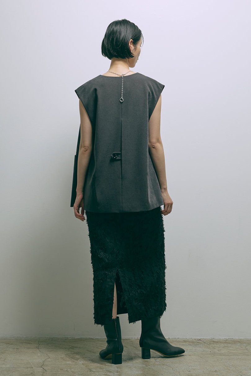 【Set Up】Faux Suede Gilet
