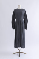 Volume Sleeve Soft Flare Dress