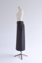 【Set Up】Faux Suede Straight Skirt