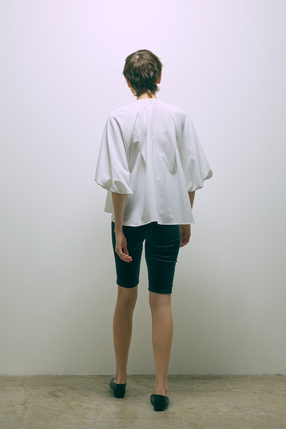 Flared Balloon Sleeve Blouse