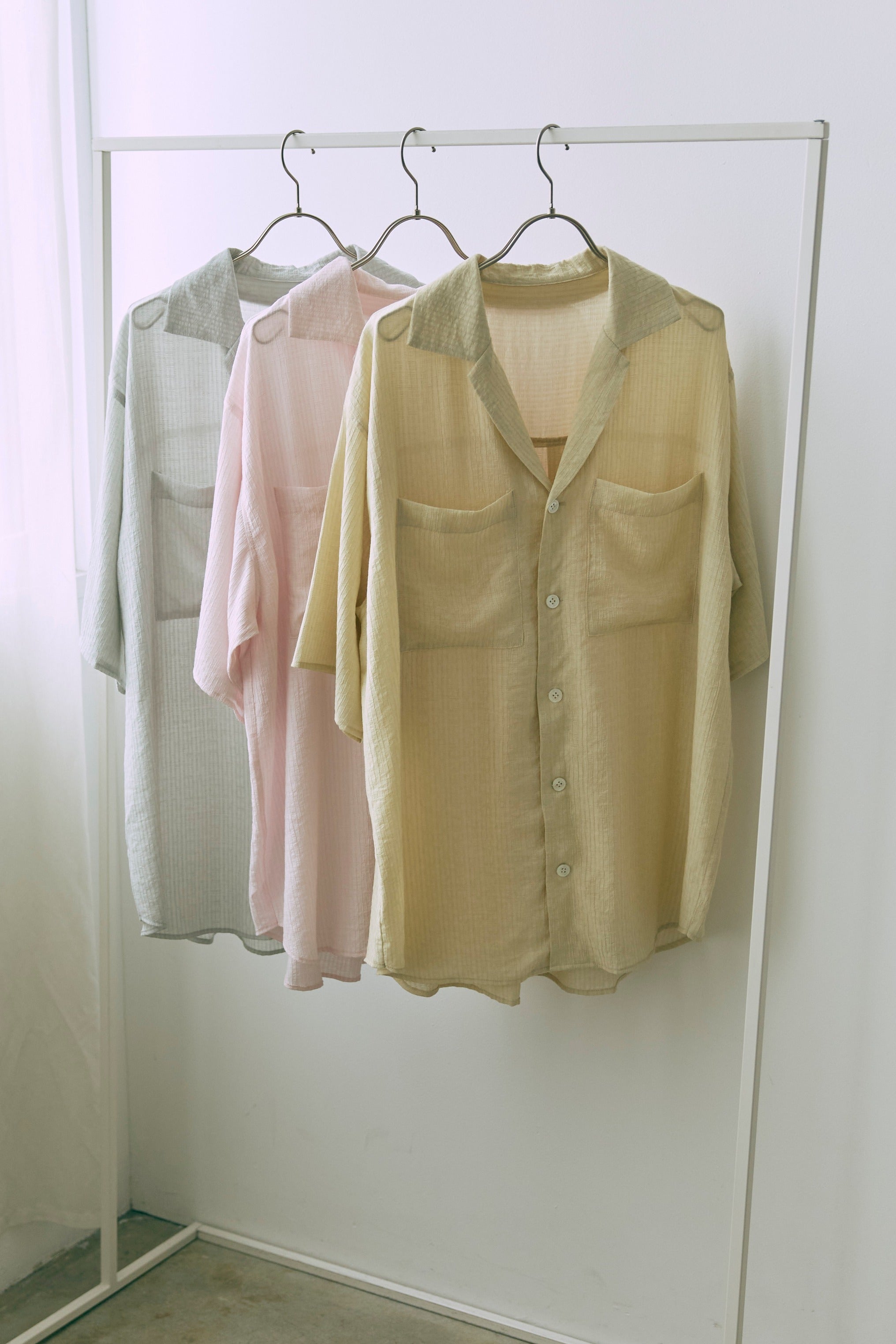 Sheer Stripe Big Shirts