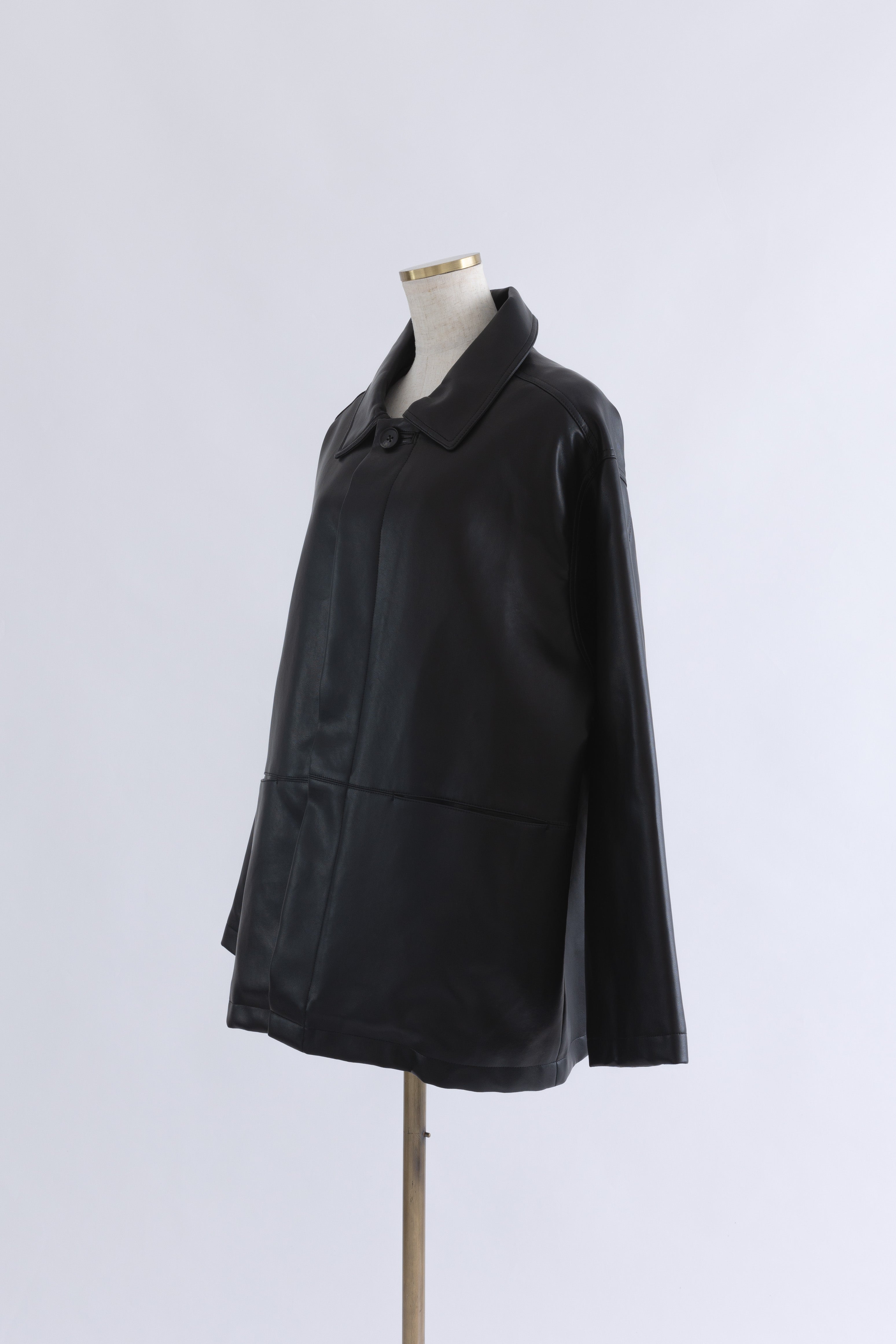 Faux Leather Over Jacket