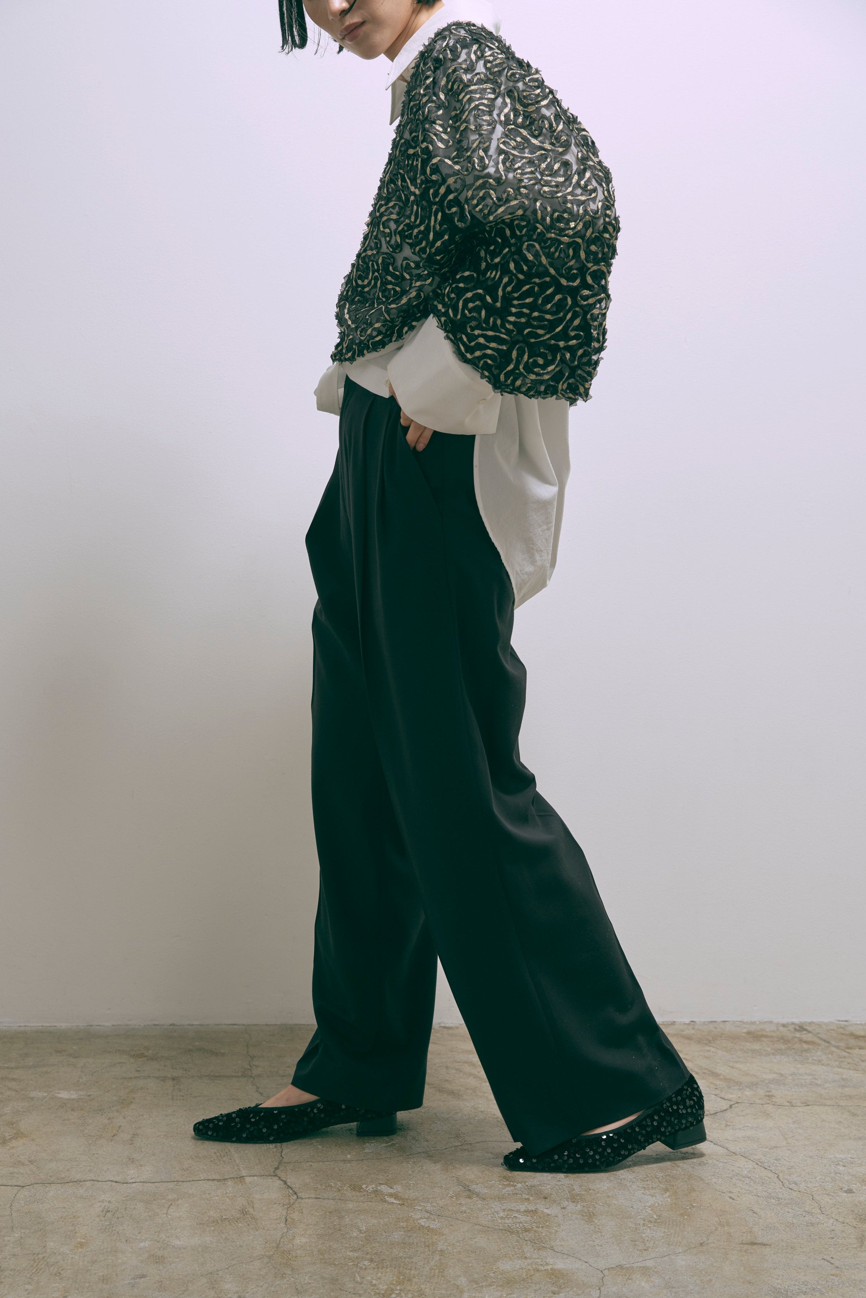 【Set Up】Semi-Wide Trousers