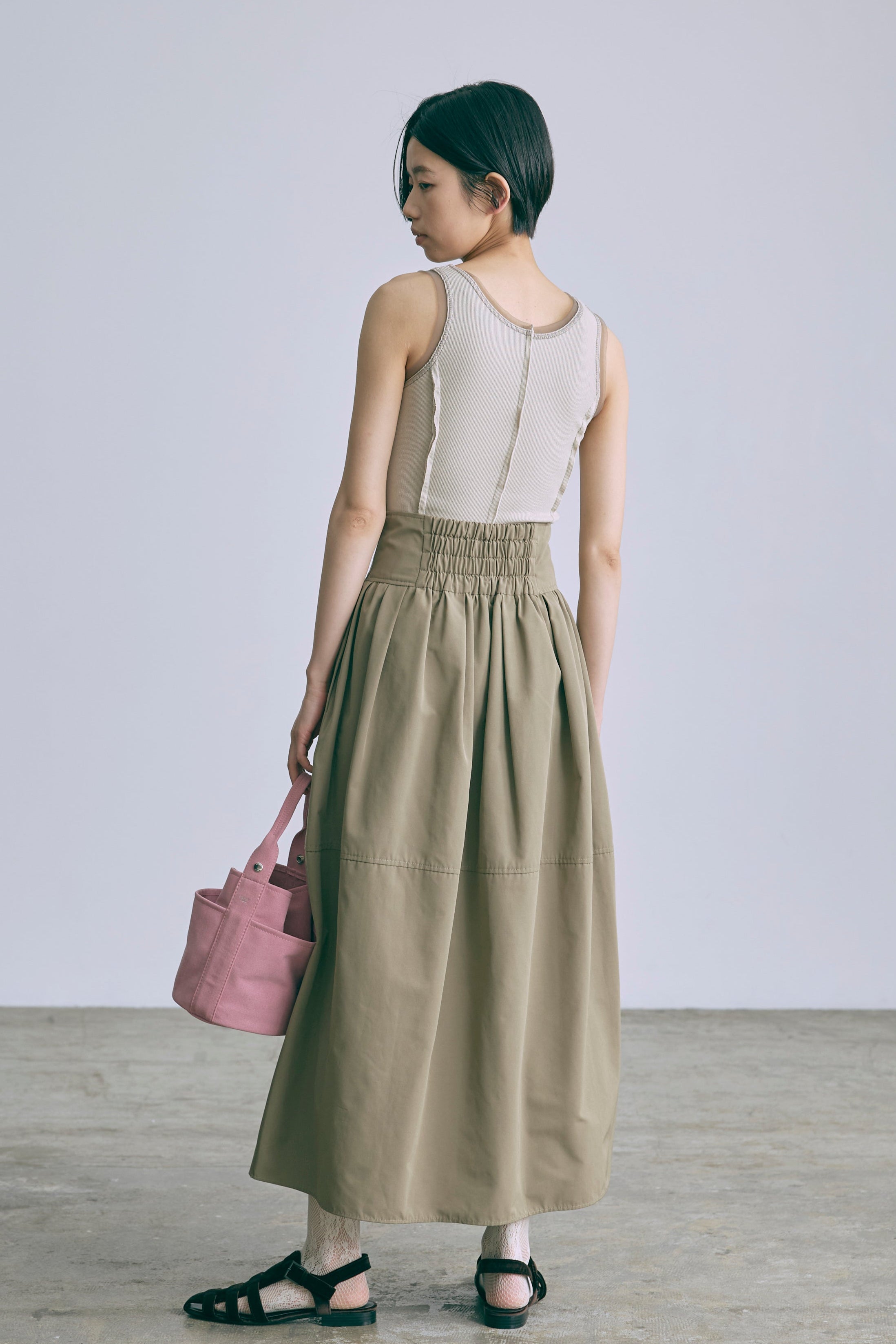 Tulle Piping Tank Top