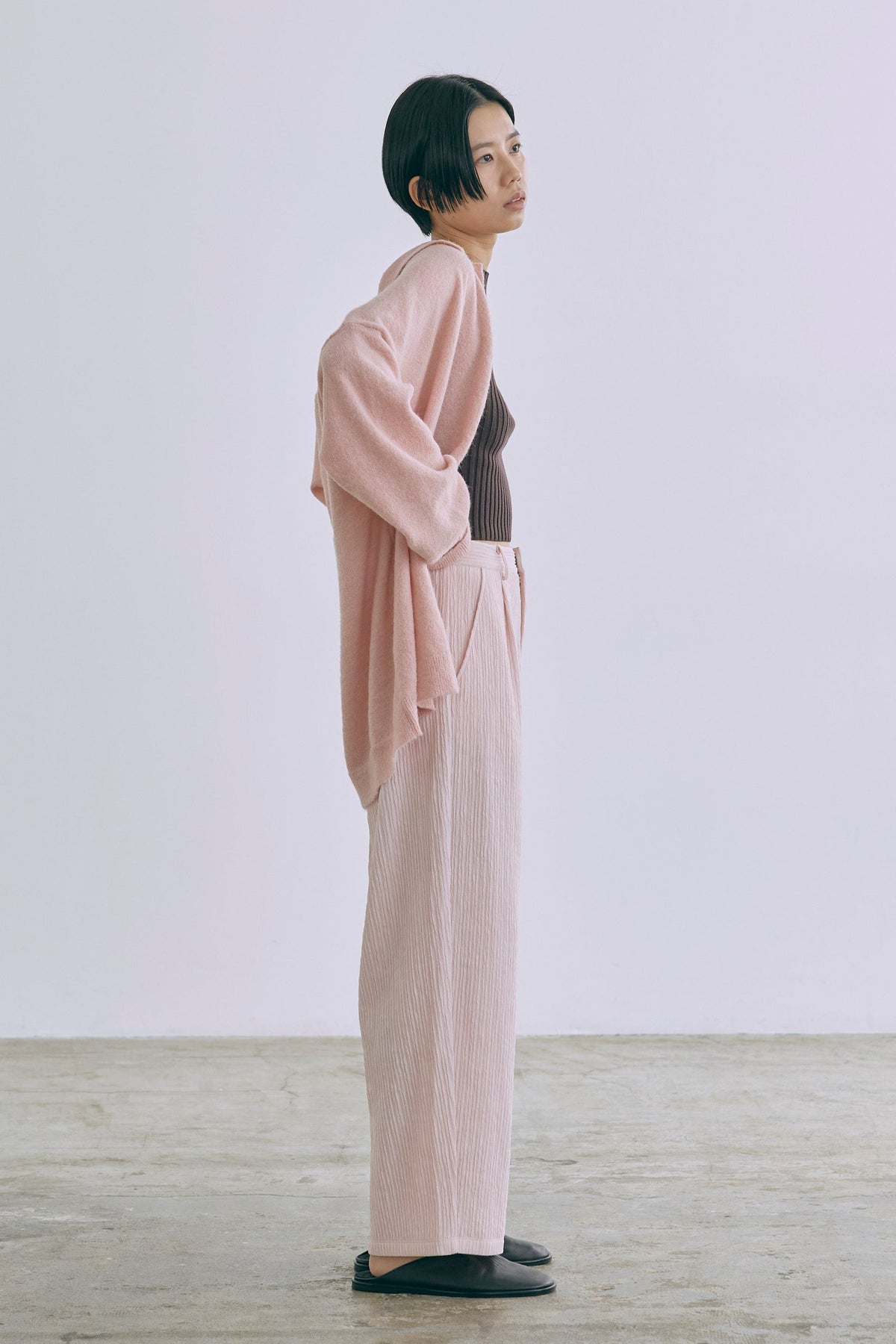 Sleeveless Jacquard Suit ピンク