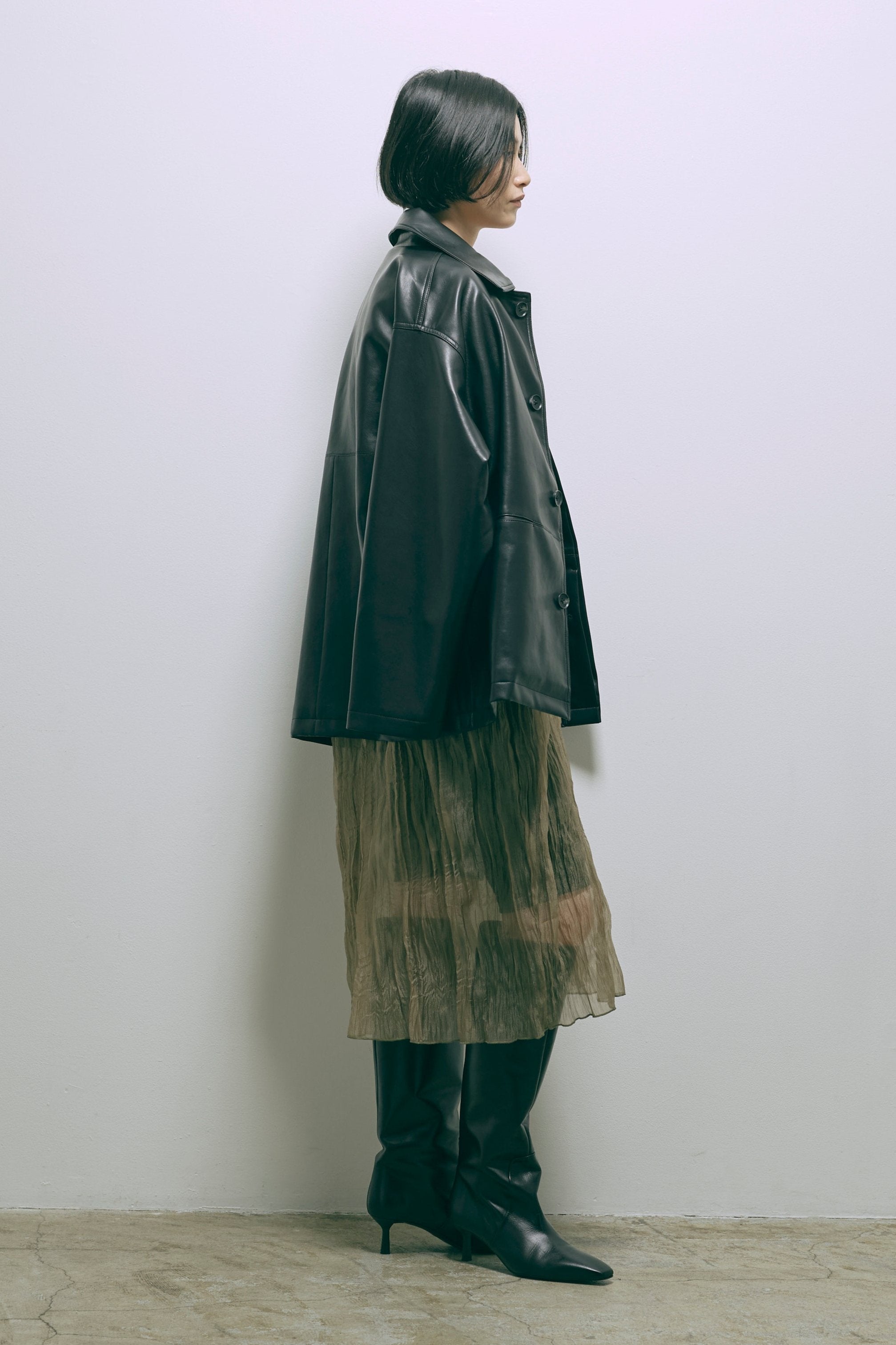 Faux Leather Over Jacket
