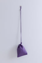 Leather Zip Drawstring Bag