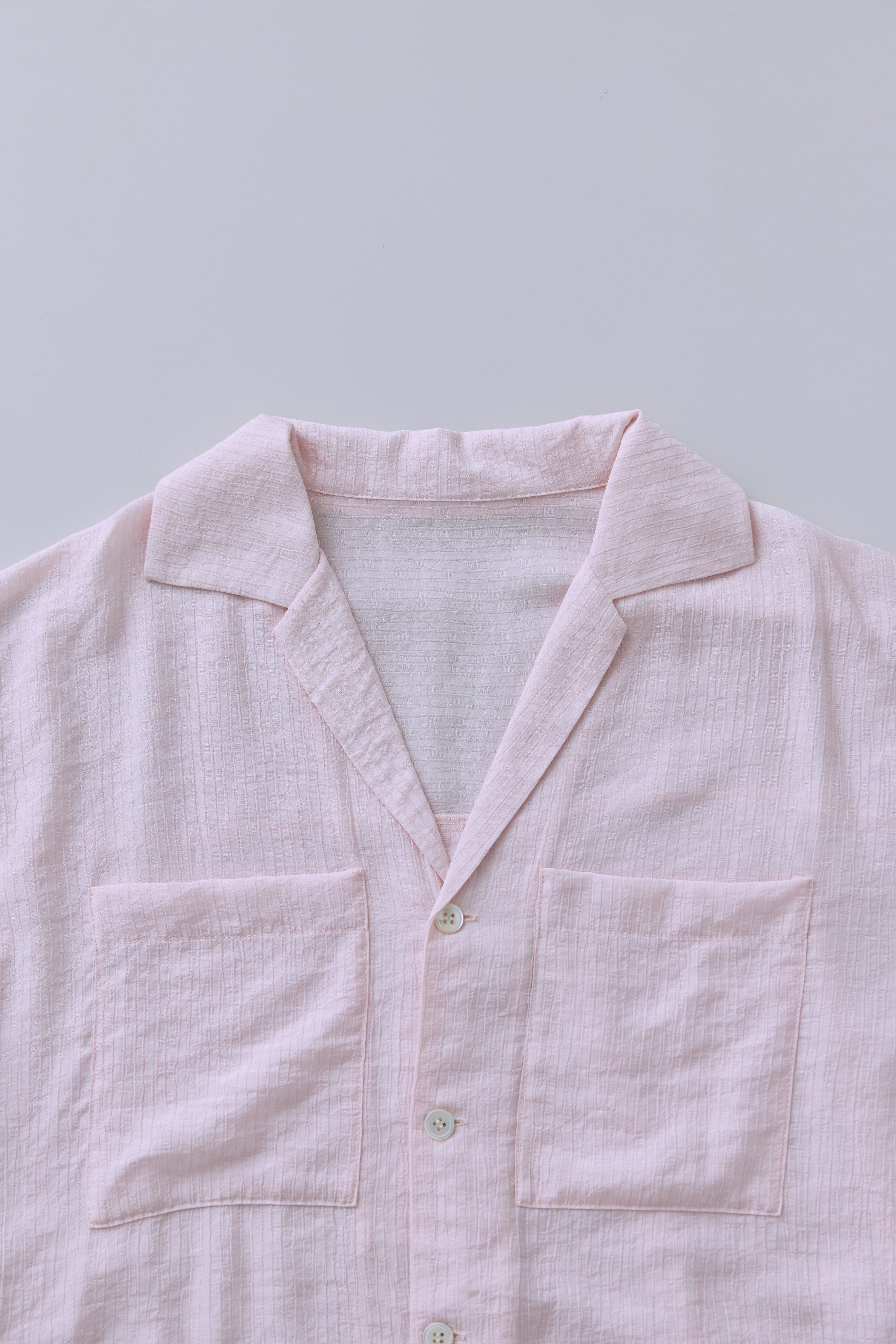 Sheer Stripe Big Shirts ピンク