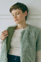 Short Sleeve Fur Jacket