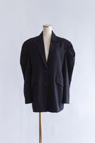 Gathered Shoulder Fitted Jacket ネイビー