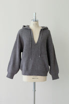 Alpaca Touch Hooded Top チャコール