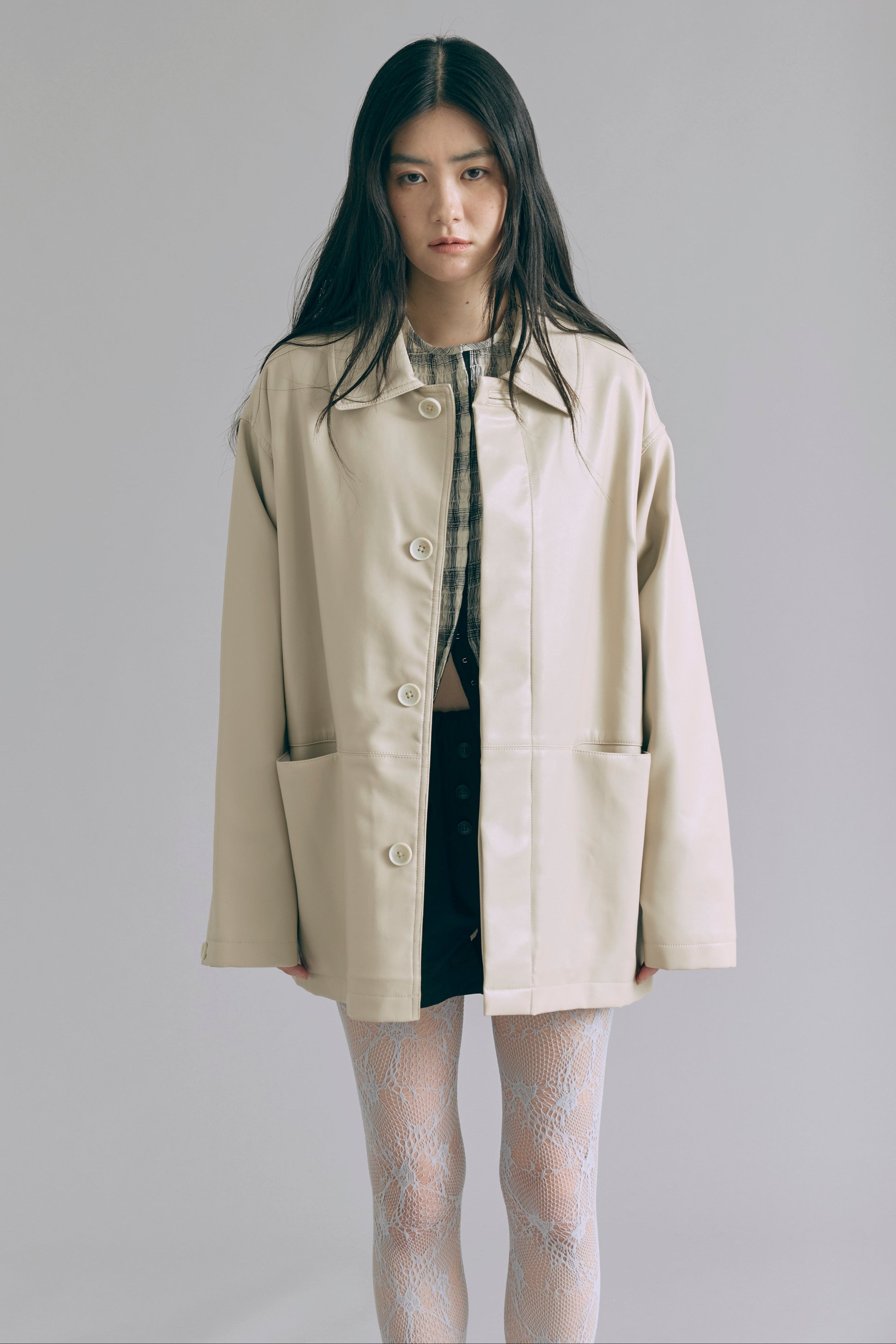 Faux Leather Over Jacket – EN NEUME
