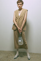 【Set Up】Faux Suede Gilet