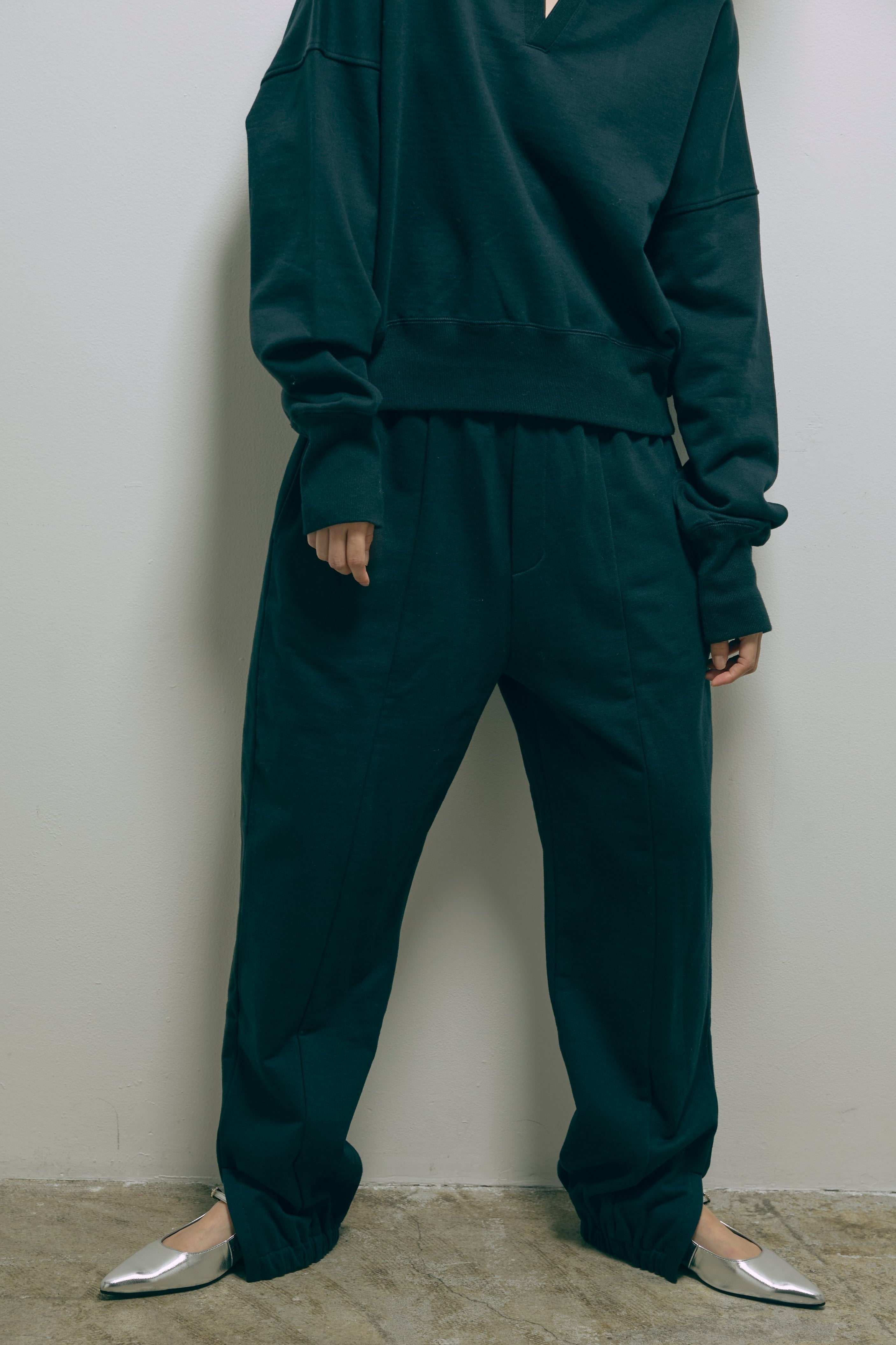 【Set Up】Slit Sweat Pants