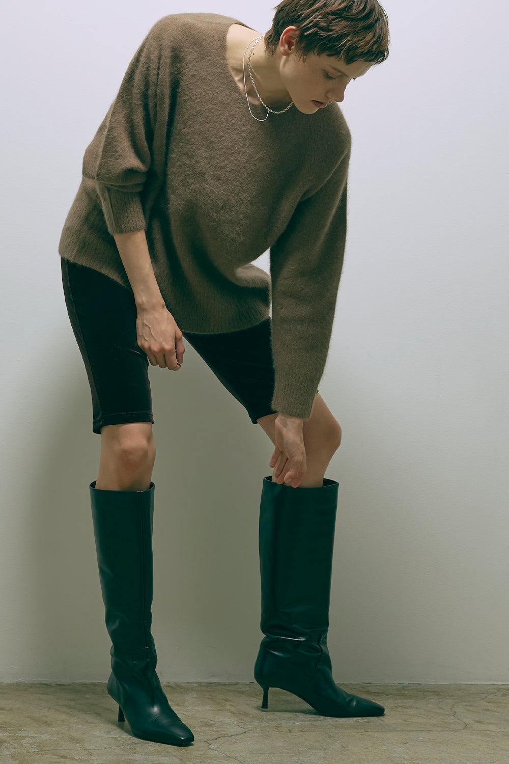 Vneck Fox Over Knit