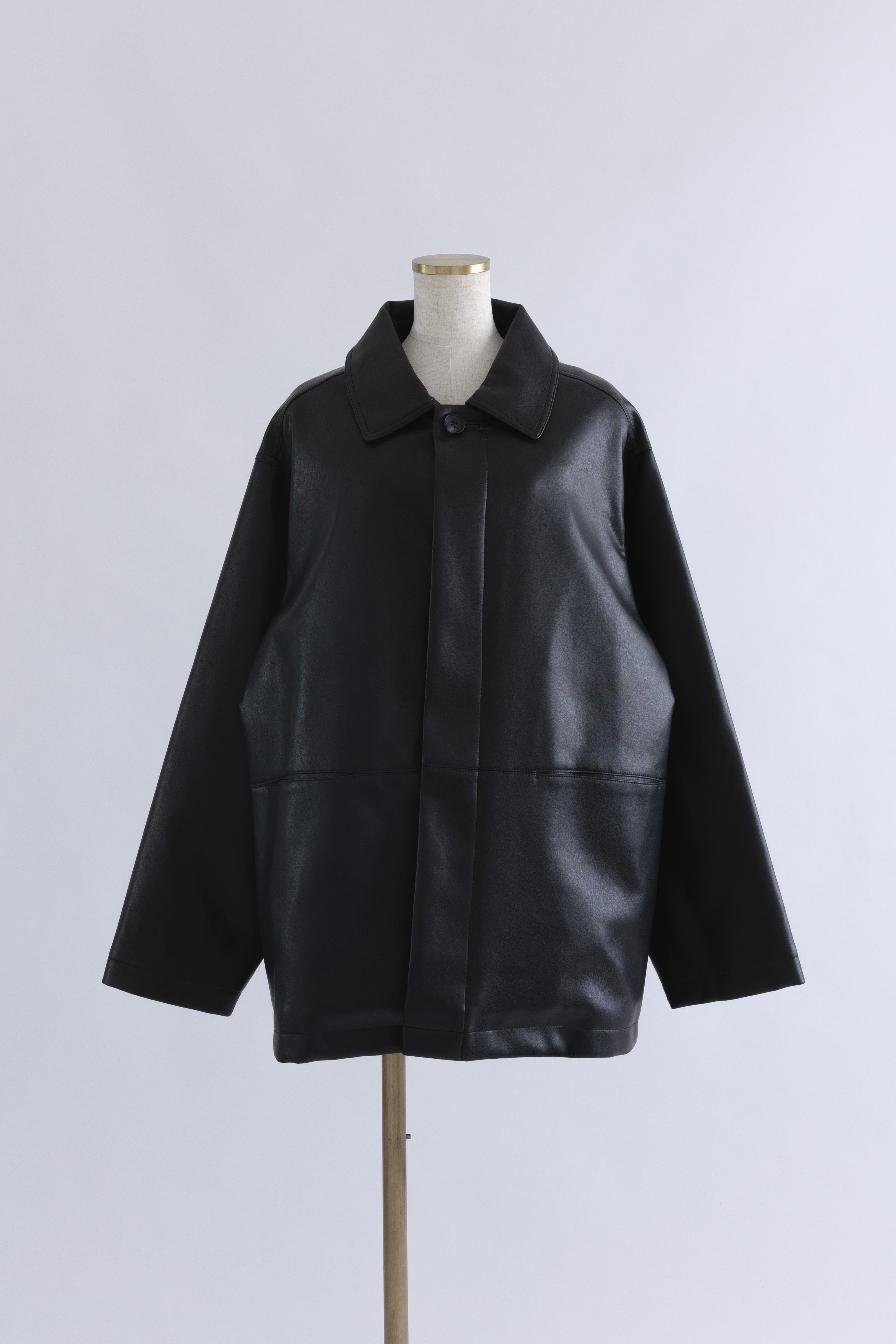 Faux Leather Over Jacket