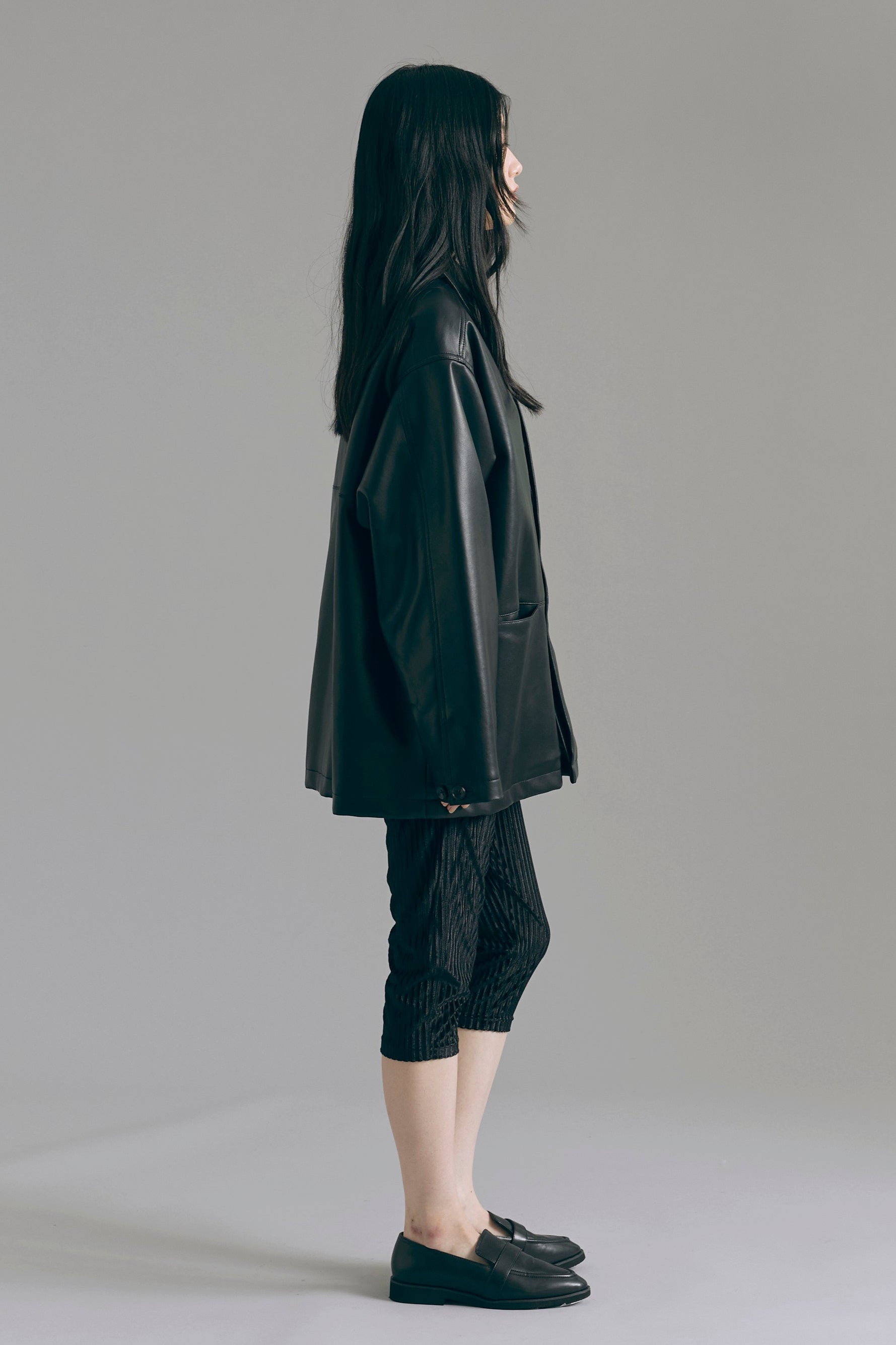 Faux Leather Over Jacket