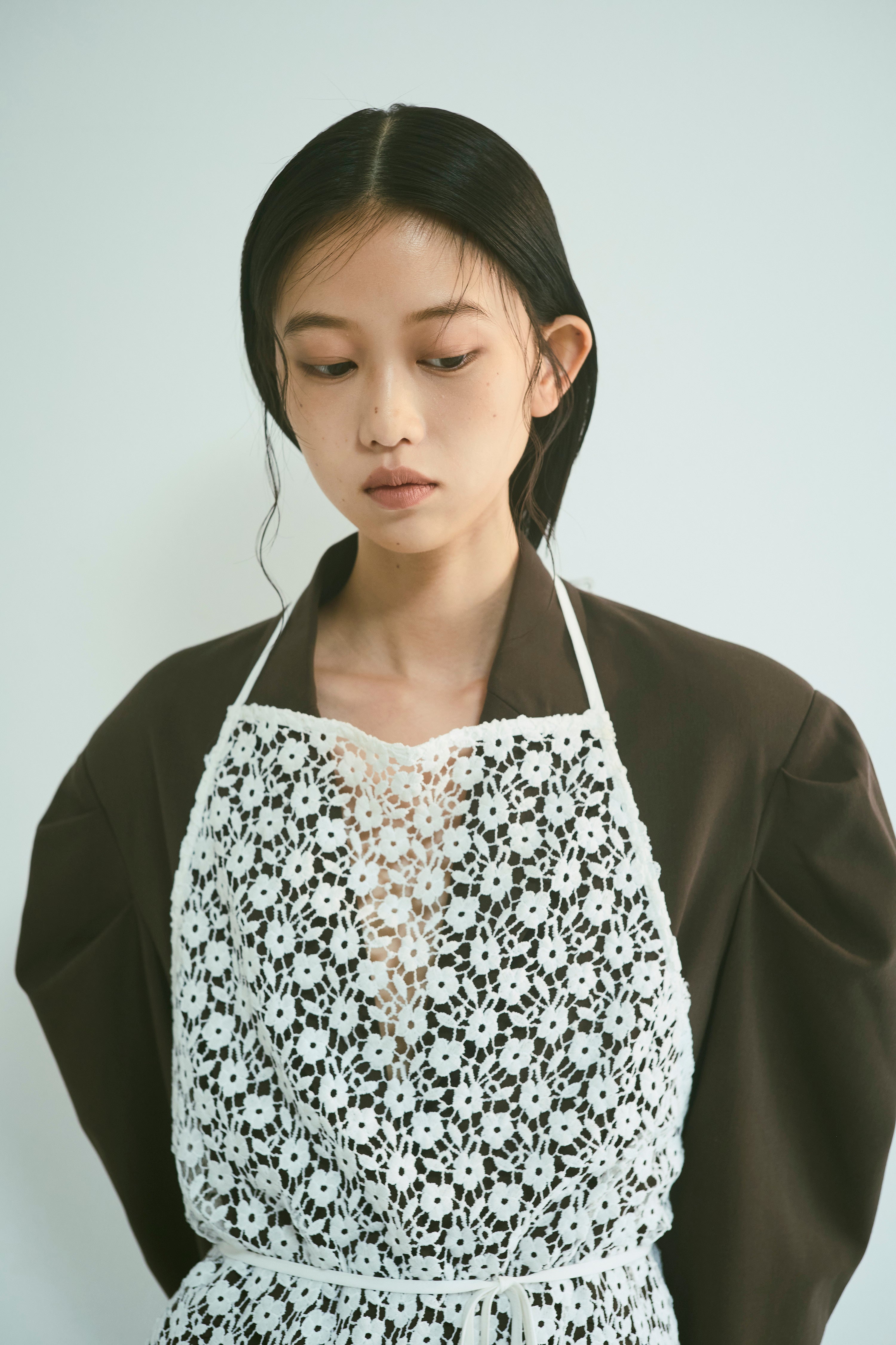 Gathered Shoulder Fitted Jacket