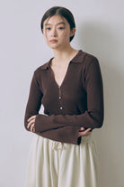 Fitted Rib Skipper Cardigan