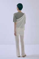 Cut Lace Soft Flare Pants & Layered Skirt Set