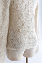 Mohair-Like Open Knit Polo アイボリー