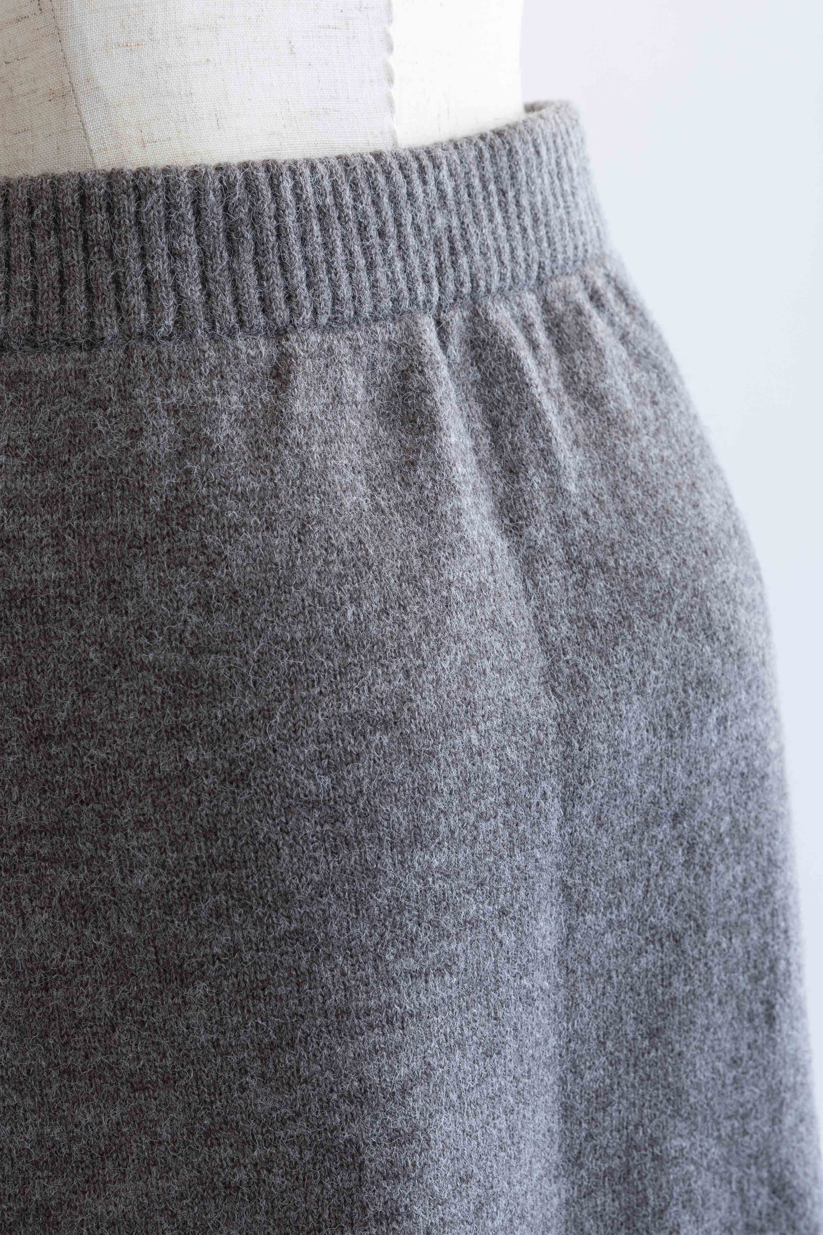 Alpaca-Touch Knit Mini Skirt