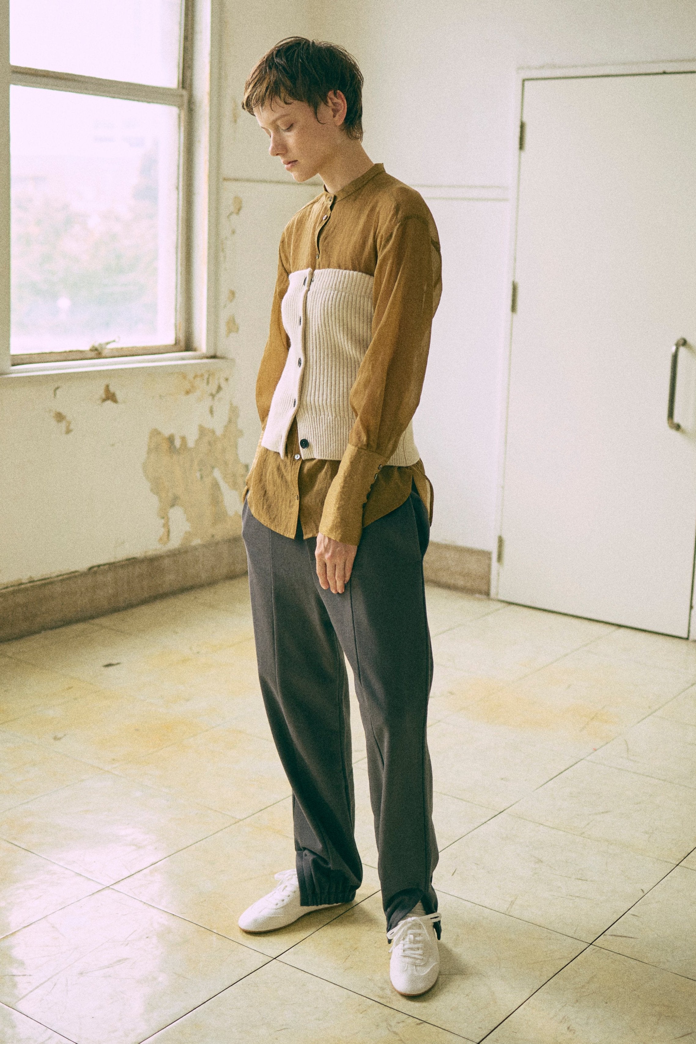 【Set Up】Slit Sweat Pants